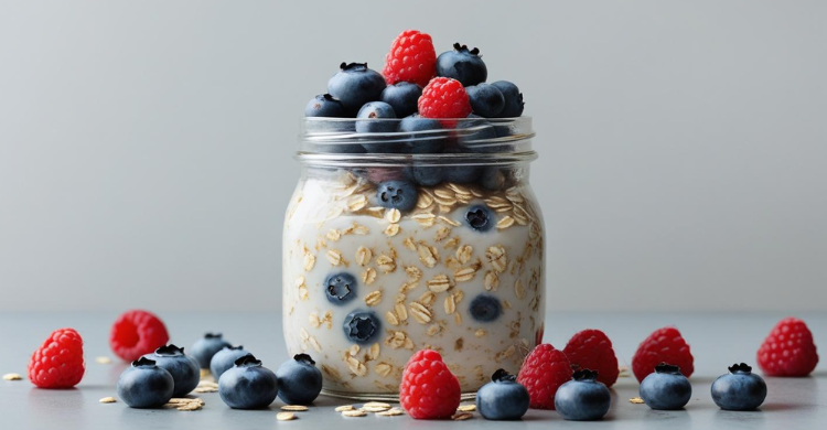 Vanilla Protein Overnight Oats with Nutraflav: A Healthy Breakfast