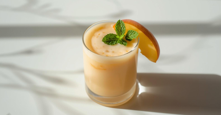 Vanilla Peach Protein Smoothie: Light, Creamy, and Refreshing