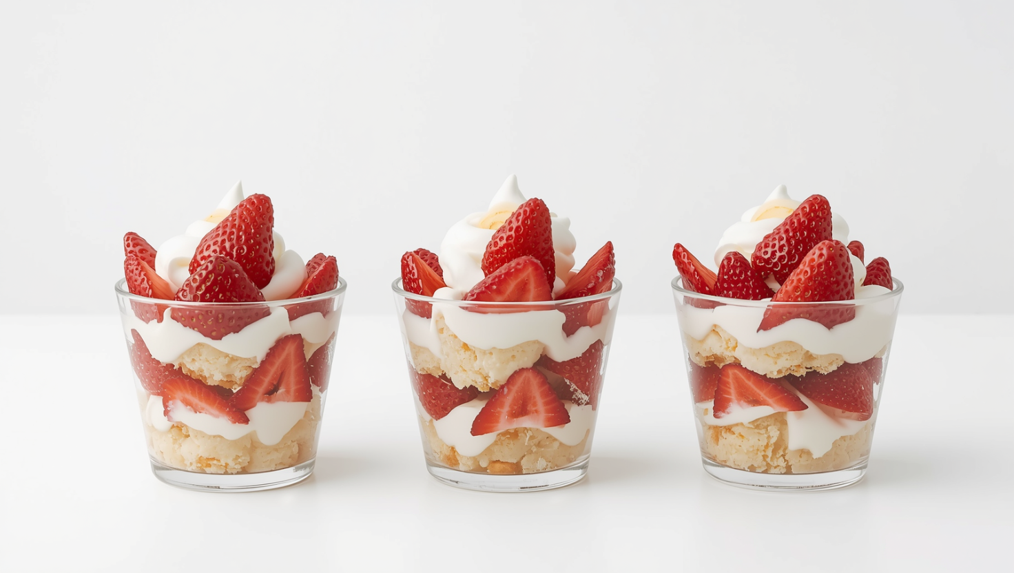 High Protein Strawberry Shortcake Parfaits