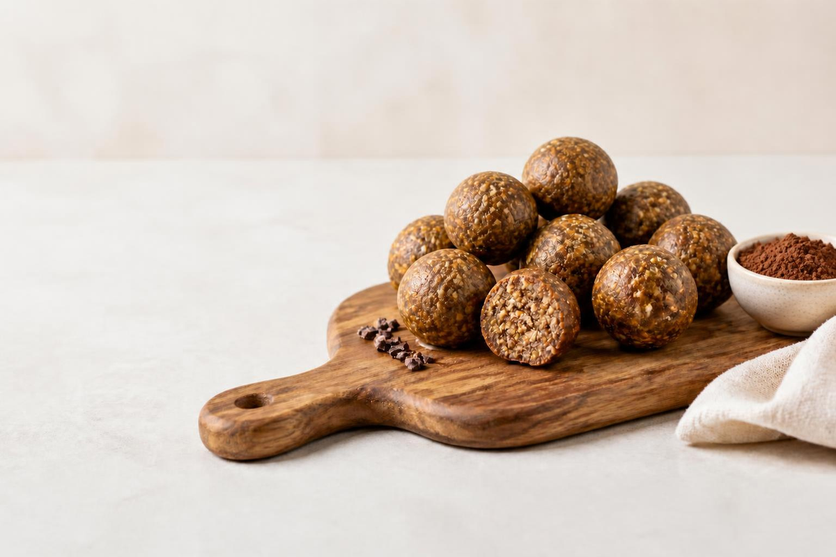 Chocolate Pumpkin Protein Energy Bites