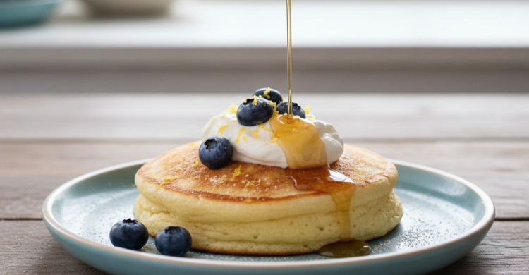 Protein Lemon Ricotta Pancakes 